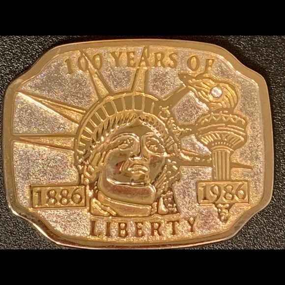Vintage Statue Of Liberty Belt Buckle - Picture 2 of 7